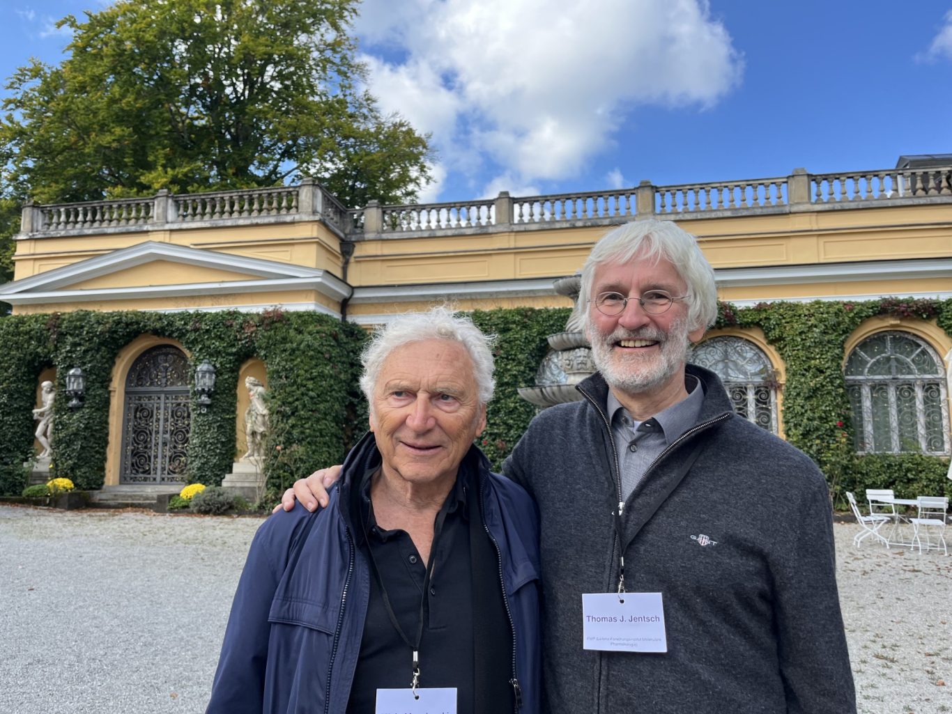 The two keynote speakers, Michel Lazdunski (left) and Thomas Jentsch (right)
